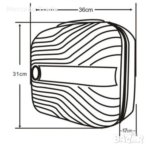 Пътна чанта Mercado Trade, Тип куфарче, Екрю, снимка 3 - Куфари - 53625056