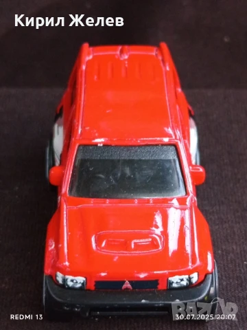 Метална количка ДЖИП Mitsubishi Pajero Made in Malaysia за КОЛЕКЦИЯ ДЕКОРАЦИЯ 18556, снимка 2 - Колекции - 51196388