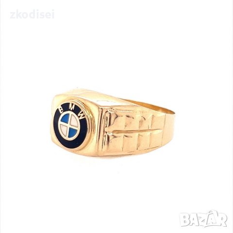 Златен мъжки пръстен 4,89гр. размер:68 14кр. проба:585 модел:18255-1, снимка 2 - Пръстени - 41565299