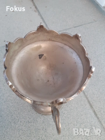 Стар посребрен бокал, потир, купа, чаша, снимка 4 - Антикварни и старинни предмети - 53287258