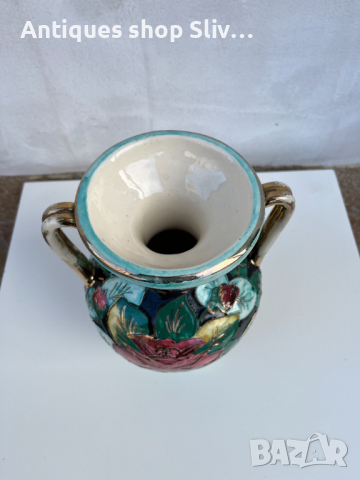 Уникална ръчно изработена порцеланова ваза. №2110, снимка 7 - Антикварни и старинни предмети - 36190304