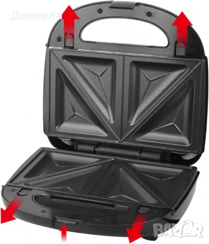 Тостер сандвич 750W,незалепващи и подвижни плочи,LED индикатор SOKANY SK-902