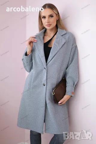 Дамско едноредно палто с копчета, 6цвята , снимка 7 - Палта, манта - 47377201