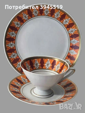 Троен сет порцелан , снимка 6 - Антикварни и старинни предмети - 53236043