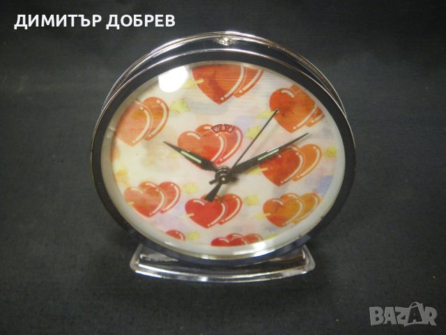 СТАР РЕТРО СОЦ КИТАЙСКИ МЕХАНИЧЕН НАСТОЛЕН ЧАСОВНИК БУДИЛНИК, снимка 8 - Антикварни и старинни предмети - 41142042