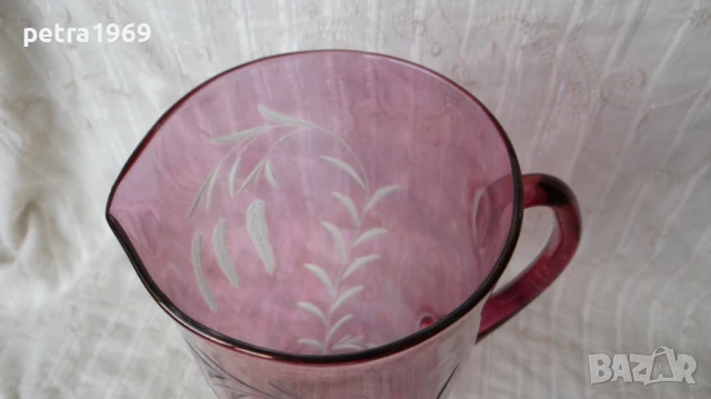 Кристална гравирана кана, снимка 2 - Други - 50748890