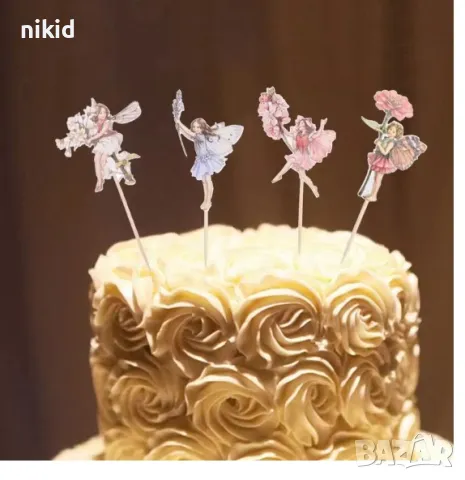 24 бр ангел фея феи ангелчета момиче топери украса за мъфини кексчета торта мъфини топер , снимка 3 - Други - 14359182