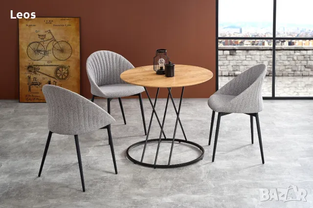 Трапезен стол K357 в сиво, снимка 4 - Столове - 49164644