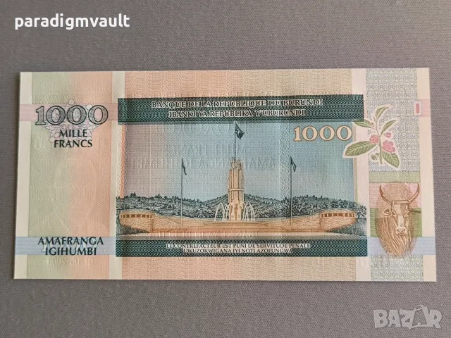 Банкнота - Бурунди - 1000 франка UNC | 2009г., снимка 2 - Нумизматика и бонистика - 55955158