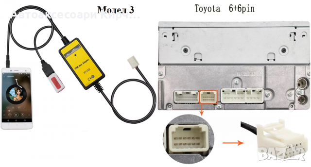 Дигитален чейнджър USB AUX SD за Mazda Honda Toyota LEXUS, снимка 4 - Аксесоари и консумативи - 25531909