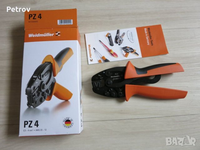 Weidmüller PZ 4 - ТОП Profi Кримпклещи 0,5 - 4mm²  !!!ORIGINAL Weidmüller - MADE IN GERMANY!!! , снимка 1