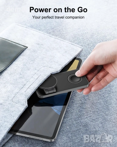 3 в 1 безжична зарядна станция за Samsung смартфони, часовници и слушалки, снимка 6 - Безжични зарядни - 53779290