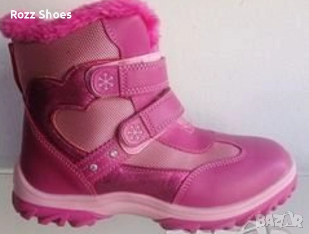 Детски розови ботушки за момиче с пух и цип , снимка 3 - Детски боти и ботуши - 52885531