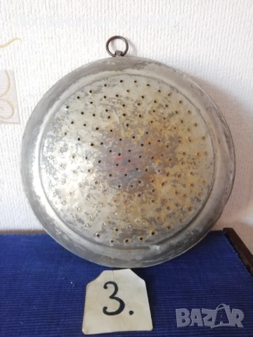 Стари гевгири,цедки- сита, чарпаци, ръчно изковани от мед., снимка 10 - Антикварни и старинни предмети - 42589099