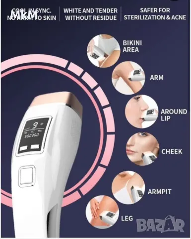 Нов ! Лазарен IPL Hair Removal System епилатор. 999999, снимка 7 - Епилатори - 48738931