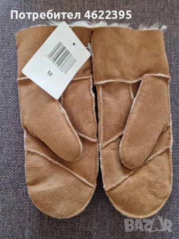 Ръкавици от агнешка кожа в светъл кафяв цвят, снимка 3 - Ръкавици - 52429722