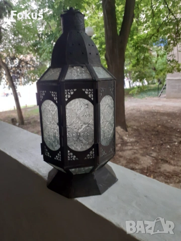 Стар фенер за свещ, снимка 2 - Антикварни и старинни предмети - 53477892