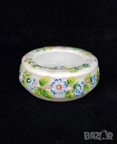 Комплект 2 бр. стъклени пепелници с ръчно рисувана декорация, снимка 4 - Други - 50868487