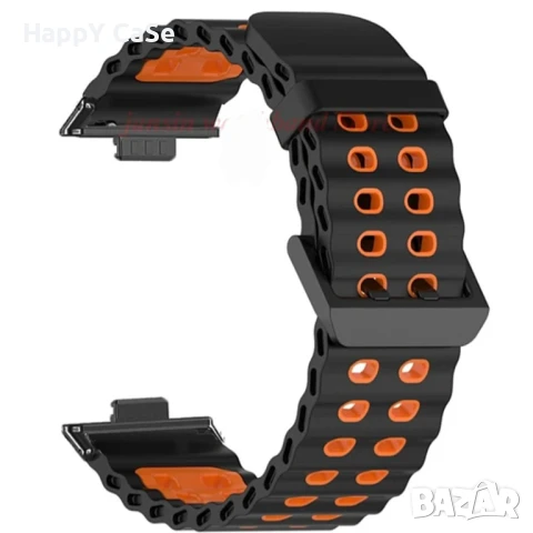 Huawei Watch Fit 3 / 4 / 4 Pro / DUAL COLOR Двуцветна силиконова каишка, снимка 4 - Каишки за часовници - 51400236