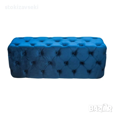 Табуретка плюш, син цвят,110*38*42см