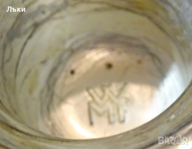 WMF посребрен свещник Art Deco., снимка 5 - Антикварни и старинни предмети - 52930775