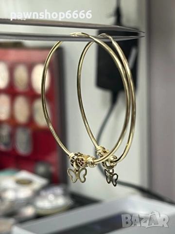 Златни обеци 14 карата 4,70 грама , снимка 2 - Обеци - 53228784