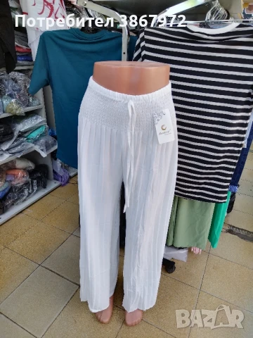 Дамски летен панталон широки крачоли, снимка 1