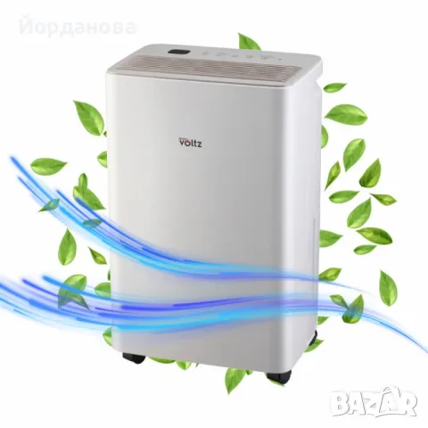 Обезвлажнител Voltz, за помещения до 45 м², LED дисплей, Таймер, Йонизатор, снимка 3 - Влагоабсорбатори и влагоуловители - 50098319