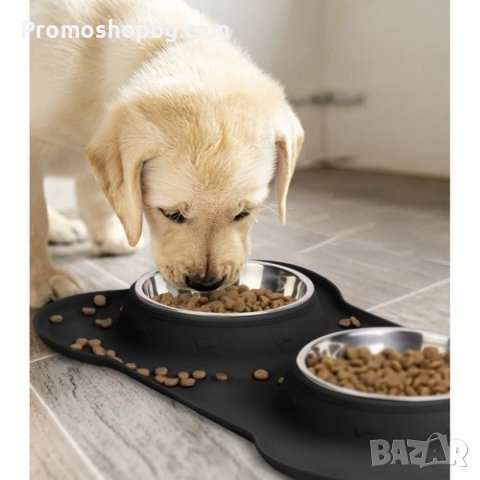 Комплект Купички от неръждаема стомана Purlov, 2 х 350 мл за вода, храна за куче/коте, купички, купи, снимка 7 - За кучета - 40982157