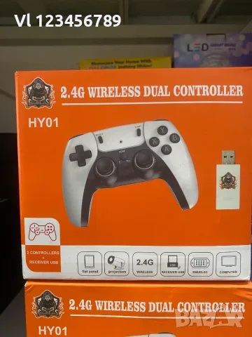 Игрова конзола с 2 джойстика USB 2.4G WIRELESS CONTROLLER GAMEPAD, снимка 5 - Други игри и конзоли - 56367764