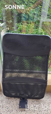 Oблегалка за стол – черна мрежа и еко кожа, снимка 7 - Столове - 42204682