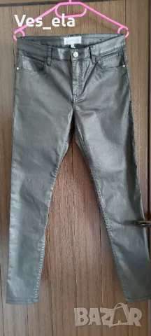 черен промазан панталон/дънки MANGO