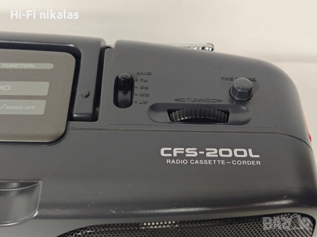 FM радио касетофон SONY CFS-200L, снимка 5 - Радиокасетофони, транзистори - 53530773