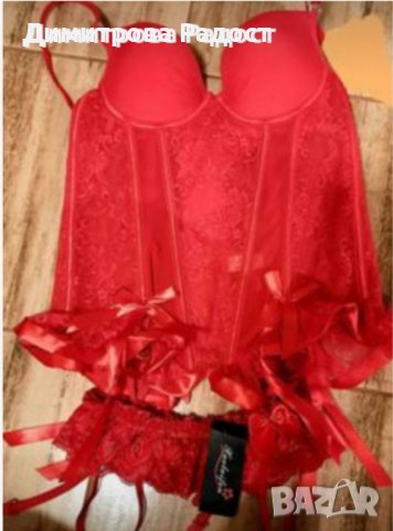 Дамски корсет, дамско тюлено боди. Състояние ново. Цвят червен 