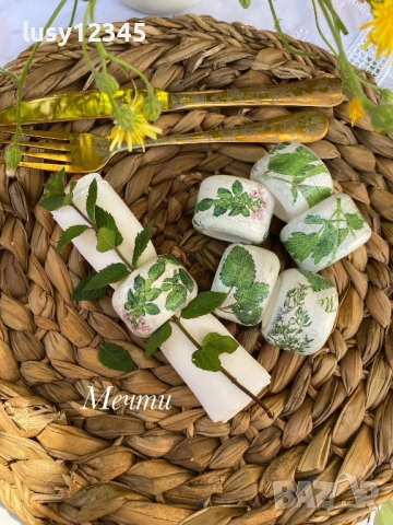 Комплект шест пръстени за салфетки с билки и подправки! , снимка 4 - Аксесоари за кухня - 51756700