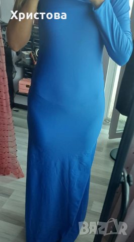 Нова дълга рокля в синьо за повод - 32.00лв., снимка 4 - Рокли - 21610920