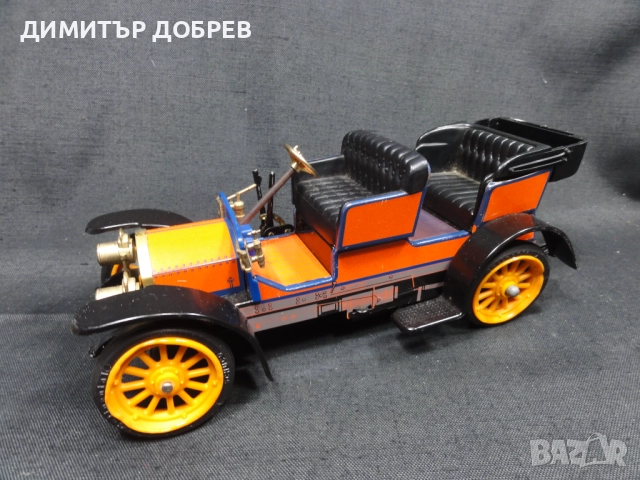 СТАРА РЕТРО ЛАМАРИНЕНА КОЛА ИГРАЧКА MERCEDES SIMPLEX 1902 SCHUCO GERMANY, снимка 2 - Колекции - 52200344