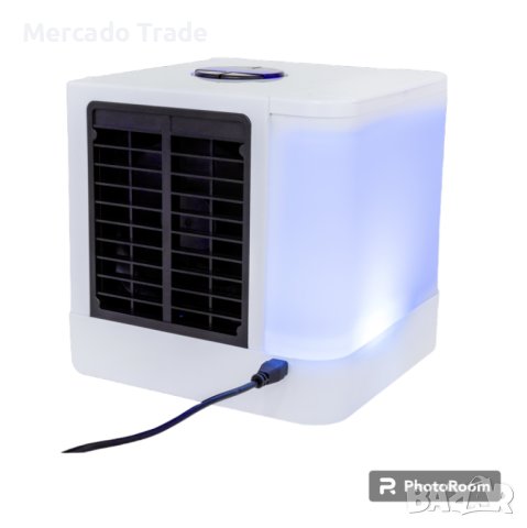 Мини охладител за въздух Mercado Trade, USB, 5W, Бял, снимка 4 - Вентилатори - 41289053