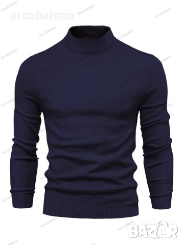 Елегантен мъжки топъл пуловер със средно деколте, 6цвята - 023, снимка 5 - Пуловери - 42553566