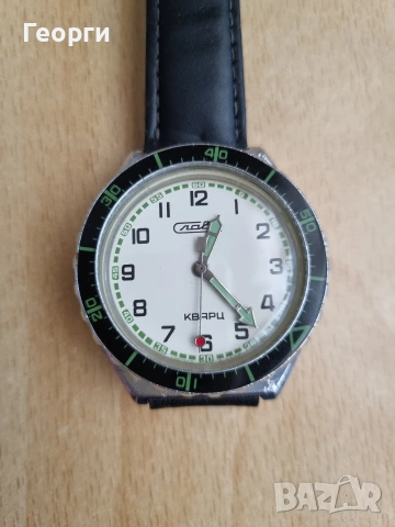 Съветски мъжски часовник Слава работи кварц, снимка 3 - Мъжки - 53162095