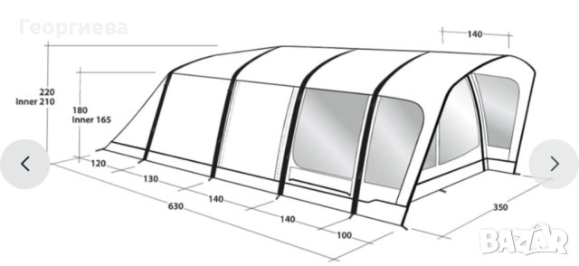 Семейната палатка Hayward Lake 5ATC, снимка 10 - Палатки - 51826037