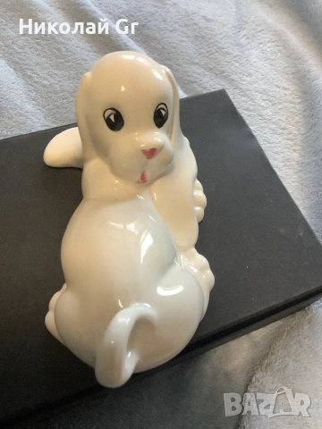 Фигурка на куче порцелан отличен състояние , снимка 2 - Фигурки - 53084570