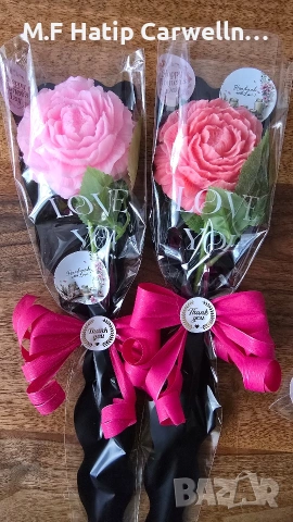 Неувяхващи Лалета и рози от глицеринов сапун 🌷🌷🌷🌹🌹🌹, снимка 2 - Изкуствени цветя - 53750340