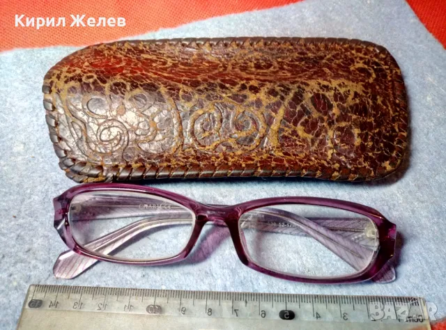 CHARM Стари ДИОПТРИЧНИ ОЧИЛА с КРАСИВО ОРНАМЕНТИРАН РЕТРО КАЛЪФ от ЕСТЕСТВЕНА КОЖА 47707, снимка 12 - Антикварни и старинни предмети - 47463600