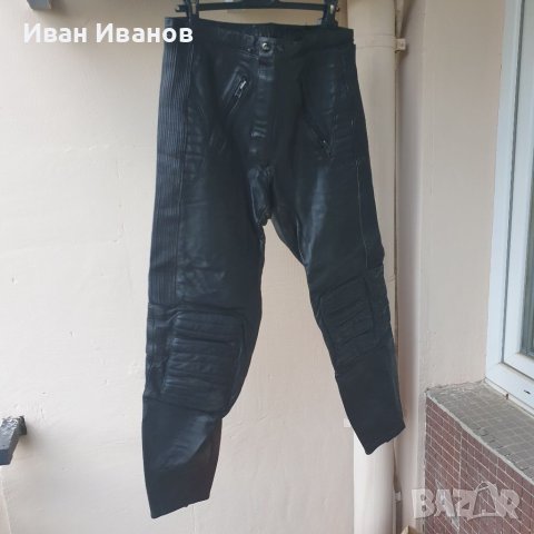 Мъжки кожен Мото панталон POLO   размер 50-С-М, снимка 6 - Панталони - 40427491