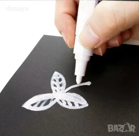 5905 Бели маркери за стъкло черна дъска и балони, снимка 5 - Ученически пособия, канцеларски материали - 50242976