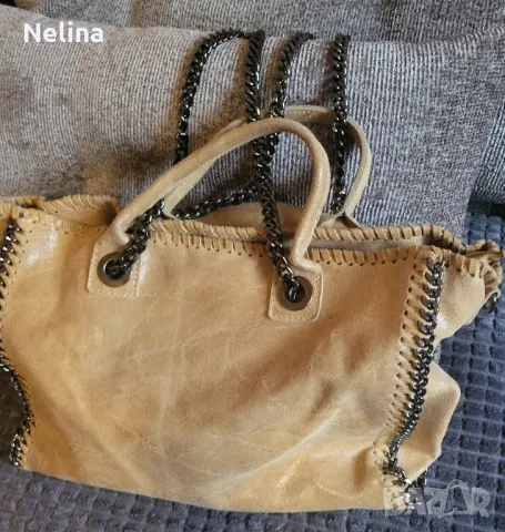Продавам италианска дамска чанта естествена кожа, снимка 7 - Чанти - 50274699