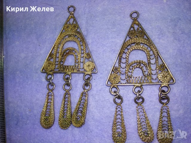 ПРЕКРАСНИ СТАРИННИ ВЪЗРОЖДЕНСКИ ОБЕЦИ ФИЛИГРАННО СРЕБРО ВИСОКА ПРОБА МАЙСТОРСКА РЪЧНА РАБОТА 40597, снимка 9 - Антикварни и старинни предмети - 42601260