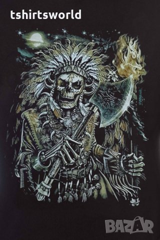 Нов детски суичър с дигитален печат Скелет с брадва, Викинг серия, снимка 2 - Детски анцузи и суичери - 34549852