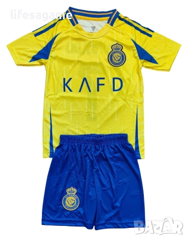 Детски футболен екип Ал Насър Роналдо комплект Ronaldo тениска CR7, снимка 2 - Детски комплекти - 50970589